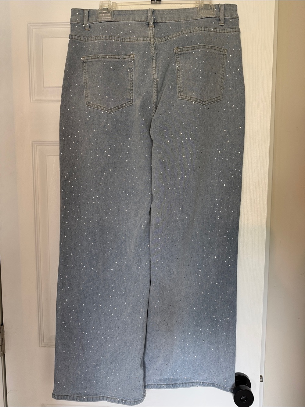 High Waisted Rhinestone Jeans - Picture 2 of 6